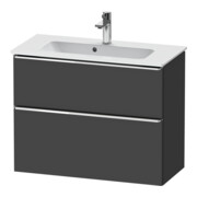 Duravit Meuble sous-lavabo D-Neo Compact 81x37,2, chr/gris, 1 porte, 1 tiroir, suspendu