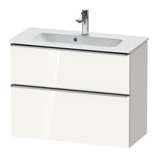 Duravit Meuble sous lavabo D-Neo Compact 81x37,2 cm, blanc brillant, 1 porte, 1 tiroir, suspendu