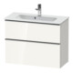 Duravit Meuble sous lavabo D-Neo Compact 81x37,2 cm, blanc brillant, 1 porte, 1 tiroir, suspendu-1