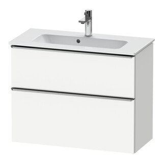Duravit Meuble sous-lavabo D-Neo Compact 81x37,2 cm, blanc/gris, 1 porte, 1 tiroir, suspendu