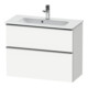 Duravit Meuble sous-lavabo D-Neo Compact 81x37,2 cm, blanc/gris, 1 porte, 1 tiroir, suspendu-1
