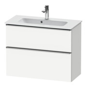 Duravit Meuble sous-lavabo D-Neo Compact 81x37,2 cm, blanc/gris, 1 porte, 1 tiroir, suspendu