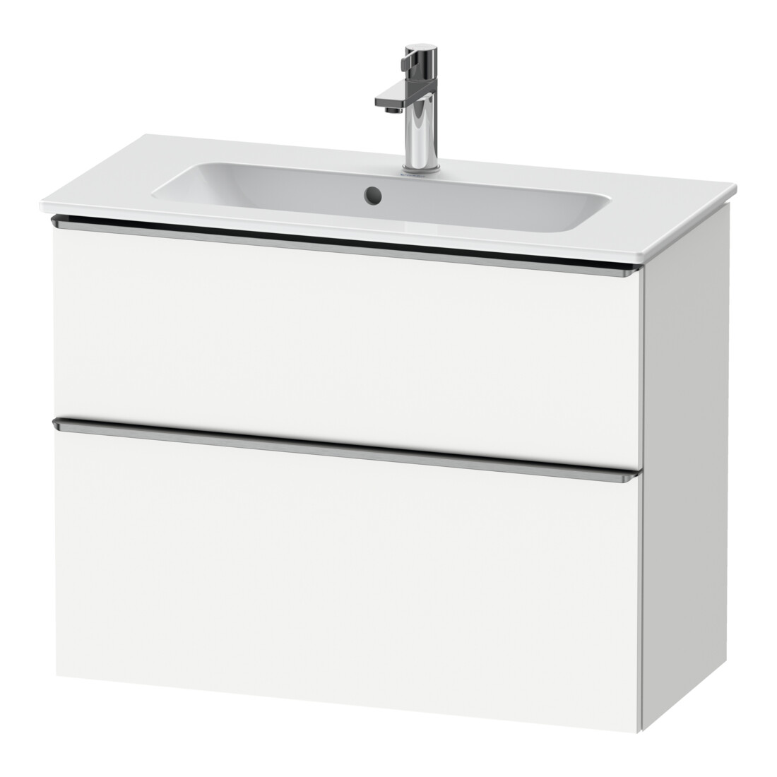 Duravit Meuble sous-lavabo D-Neo Compact 81x37,2 cm, blanc/gris, 1 porte, 1 tiroir, suspendu