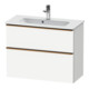 Duravit Meuble sous lavabo D-Neo Compact 81x37,2 cm, blanc/gris, 1 porte, 1 tiroir, suspendu-1