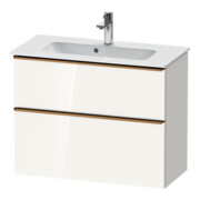 Duravit Meuble sous lavabo D-Neo Compact 81x37,2 cm, blanc/gris, 1 porte, 1 tiroir, suspendu
