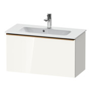 Duravit Meuble sous lavabo D-Neo Compact 81x37,2 cm, bronze mat/blanc brillant, 1 tiroir, suspendu