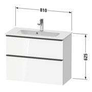 Duravit Meuble sous-lavabo D-Neo Compact 81x37,2 cm, ch/nb N, 1 porte, 1 tiroir, suspendu-4