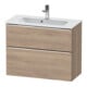 Duravit Meuble sous-lavabo D-Neo Compact 81x37,2 cm, chêne/épicéa, 1 porte, 1 tiroir, suspendu-1