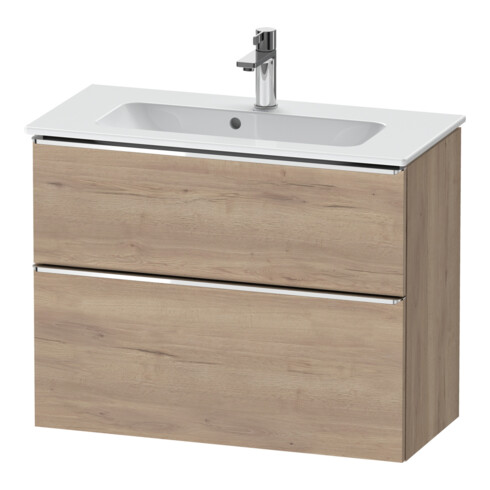 Duravit Meuble sous-lavabo D-Neo Compact 81x37,2 cm, chêne/épicéa, 1 porte, 1 tiroir, suspendu