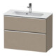Duravit Meuble sous-lavabo D-Neo Compact 81x37,2 cm, chêne/lin, 1 porte, 1 tiroir, suspendu-1