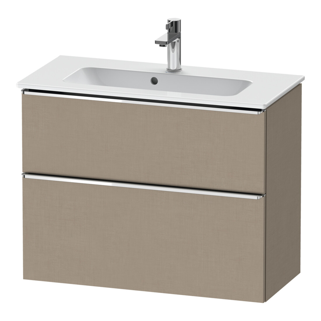 Duravit Meuble sous-lavabo D-Neo Compact 81x37,2 cm, chêne/lin, 1 porte, 1 tiroir, suspendu