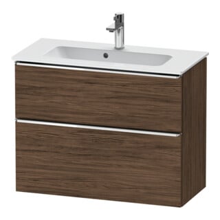 Duravit Meuble sous lavabo D-Neo Compact 81x37,2 cm, chêne/noir, 1 porte, 1 tiroir, suspendu