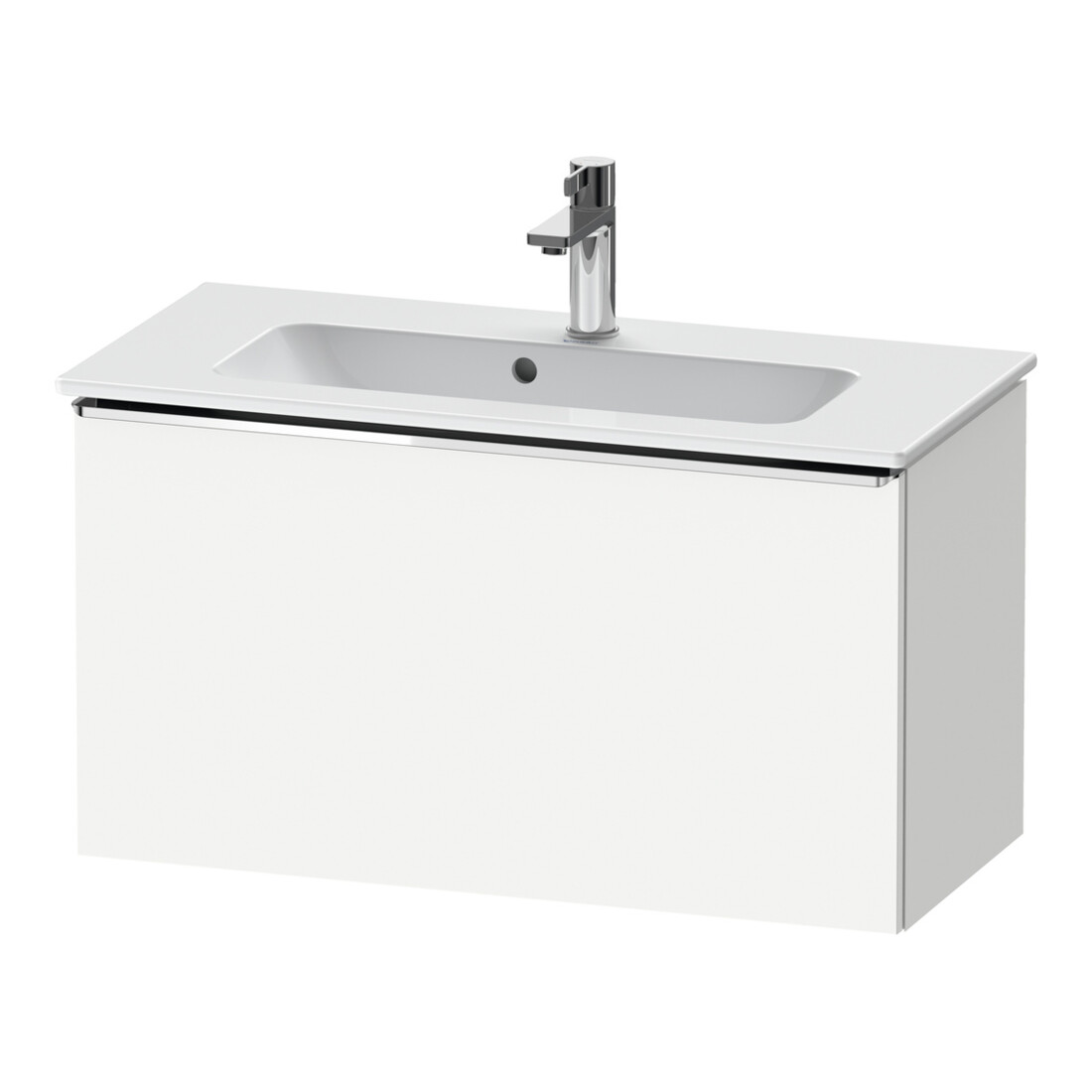 Duravit Meuble sous-lavabo D-Neo Compact 81x37,2 cm, chr/blc, 1 tiroir, suspendu