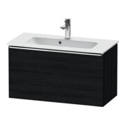 Duravit Meuble sous lavabo D-Neo Compact 81x37,2 cm, chr/chêne noir, 1 tiroir, suspendu
