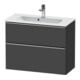 Duravit Meuble sous-lavabo D-Neo Compact 81x37,2 cm, ES blanc/gris, 1 porte, 1 tiroir, wd-1