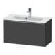 Duravit Meuble sous-lavabo D-Neo Compact 81x37,2 cm, ES blanc/gris, 1 tiroir, suspendu-1