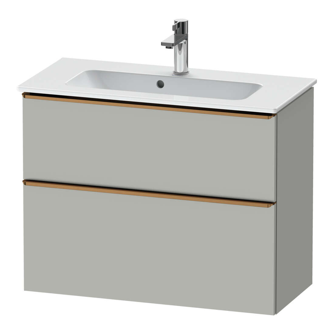 Duravit Meuble sous-lavabo D-Neo Compact 81x37,2 cm, gris beige, 1 porte, 1 tiroir, suspendu