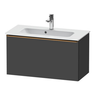 Duravit Meuble sous lavabo D-Neo Compact 81x37,2 cm, gris mat, 1 tiroir, suspendu