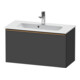 Duravit Meuble sous lavabo D-Neo Compact 81x37,2 cm, gris mat, 1 tiroir, suspendu-1