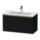 Duravit Meuble sous-lavabo D-Neo Compact 81x37,2 cm, gris pôle/chêne noir, 1 tiroir, suspendu-1
