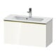 Duravit Meuble sous lavabo D-Neo Compact 81x37,2 cm, gris poli/blanc brillant, 1 tiroir, suspendu-1