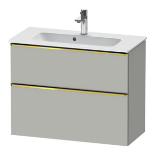 Duravit Meuble sous-lavabo D-Neo Compact 81x37,2 cm, gris poli/gris mat, 1 porte, 1 tiroir, suspendu