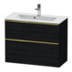 Duravit Meuble sous-lavabo D-Neo Compact 81x37,2 cm, gris poli/ivoire, 1 porte, 1 tiroir, suspendu-1