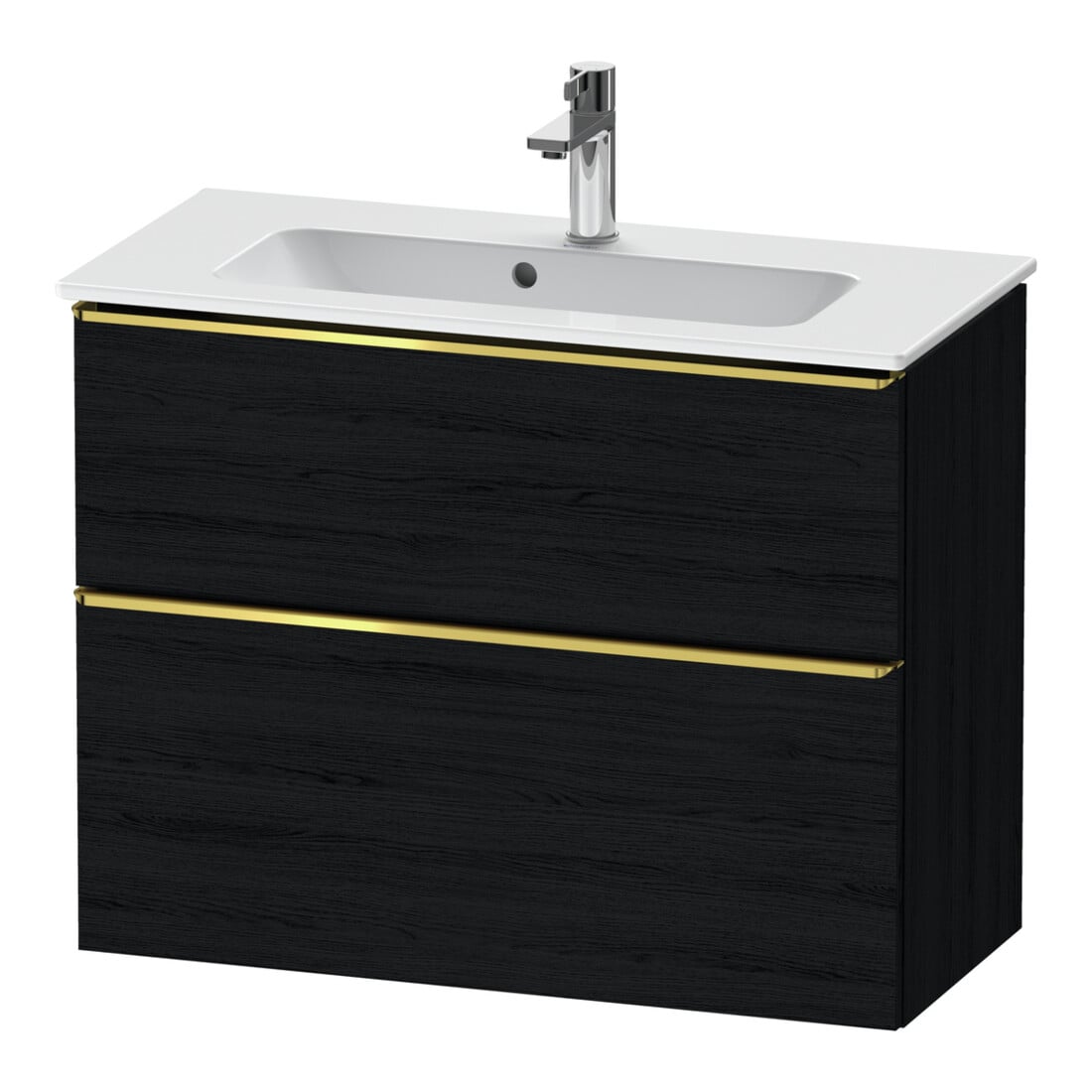 Duravit Meuble sous-lavabo D-Neo Compact 81x37,2 cm, gris poli/ivoire, 1 porte, 1 tiroir, suspendu