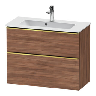 Duravit Meuble sous-lavabo D-Neo Compact 81x37,2 cm, gris poli/Nu N, 1 porte, 1 tiroir, suspendu