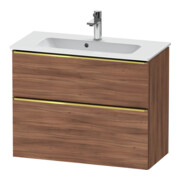 Duravit Meuble sous-lavabo D-Neo Compact 81x37,2 cm, gris poli/Nu N, 1 porte, 1 tiroir, suspendu