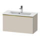 Duravit Meuble sous-lavabo D-Neo Compact 81x37,2 cm, gris poli/Taupe, 1 tiroir, suspendu-1