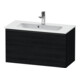 Duravit Meuble sous-lavabo D-Neo Compact 81x37,2 cm, noir/blanc, 1 tiroir, suspendu-1