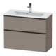 Duravit Meuble sous-lavabo D-Neo Compact 81x37,2 cm, noir/blanc mat, 1 tiroir, 1 porte, suspendu-1