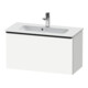Duravit Meuble sous-lavabo D-Neo Compact 81x37,2 cm, noir/blanc mat, 1 tiroir, suspendu-1