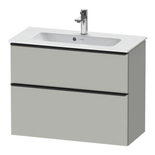 Duravit Meuble sous-lavabo D-Neo Compact 81x37,2 cm, noir/gris, 1 porte, 1 tiroir, suspendu