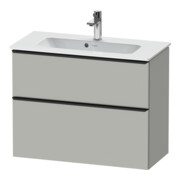 Duravit Meuble sous-lavabo D-Neo Compact 81x37,2 cm, noir/gris, 1 porte, 1 tiroir, suspendu