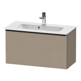Duravit Meuble sous lavabo D-Neo Compact 81x37,2 cm, noir/lin, 1 tiroir, suspendu