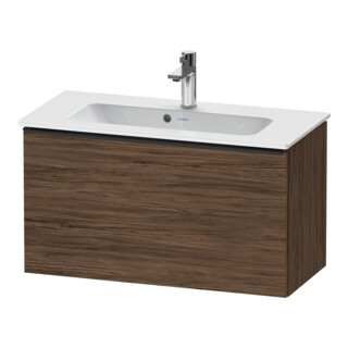 Duravit Meuble sous-lavabo D-Neo Compact 81x37,2 cm, noir/noisette foncé, 1 tiroir, suspendu