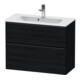 Duravit Meuble sous-lavabo D-Neo Compact 81x37,2 cm, noir/oeuf, 1 porte, 1 tiroir, suspendu-1