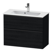 Duravit Meuble sous-lavabo D-Neo Compact 81x37,2 cm, noir/oeuf, 1 porte, 1 tiroir, suspendu