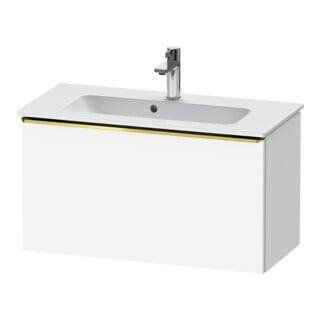 Duravit Meuble sous-lavabo D-Neo Compact 81x37,2 cm, or poli/blanc mat, 1 tiroir, suspendu