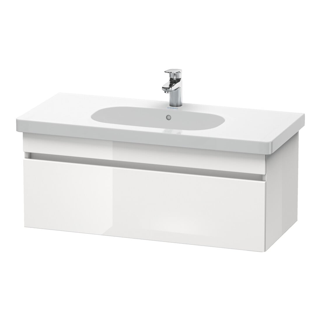 Duravit Meuble sous lavabo DuraStyle 100x45,3 cm, béton/marron, 1 tiroir, suspendu