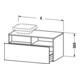 Duravit Meuble sous lavabo DuraStyle 100x45,3 cm, blanc brillant, 2 tiroirs, suspendu