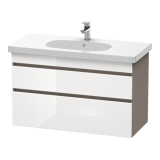 Duravit Meuble sous-lavabo DuraStyle 100x45,3 cm, blanc hg/b ma, 2 tiroirs, suspendu