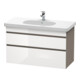 Duravit Meuble sous-lavabo DuraStyle 100x45,3 cm, blanc hg/b ma, 2 tiroirs, suspendu-1