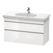 Duravit Meuble sous-lavabo DuraStyle 100x45,3 cm, blanc mat, 2 tiroirs, suspendu-2