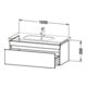 Duravit Meuble sous-lavabo DuraStyle 100x45,3 cm, blanc œuf, 1 tiroir, suspendu-5