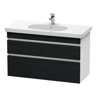 Duravit Meuble sous lavabo DuraStyle 100x45,3 cm, blanc œuf/blanc, 2 tiroirs, suspendu