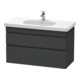 Duravit Meuble sous lavabo DuraStyle 100x45,3 cm, graphite mat, 2 tiroirs, suspendu-1