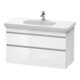 Duravit Meuble sous lavabo DuraStyle 100x45,3 cm, graphite mat, 2 tiroirs, suspendu